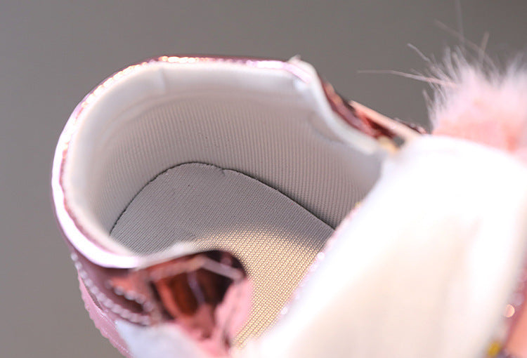 Kawaii Fashion Shoes Whimsical Glitter Blossom Velcro Sneakers