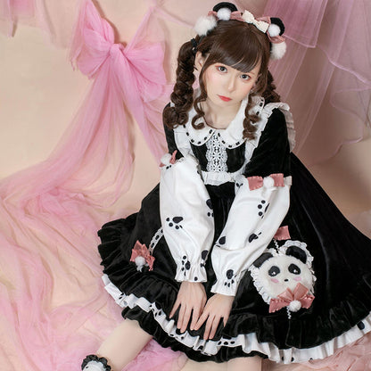 Kawaii Fashion Goth Dress Midnight Velvet Whisper Dress