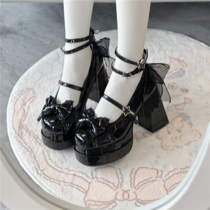 Kawaii Fashion Shoes Whimsical Twilight Buckle Heels
