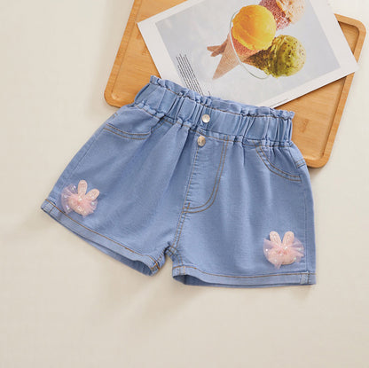 Kawaii Fashion Shorts Whimsical Wonderland High Waist Denim Shorts