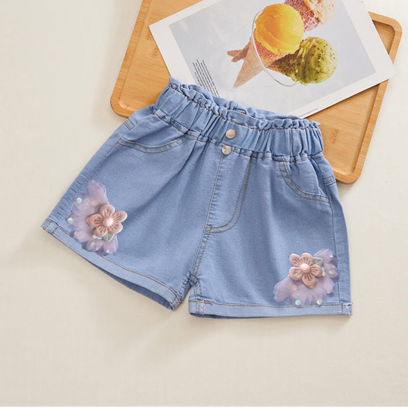 Kawaii Fashion Shorts Whimsical Wonderland High Waist Denim Shorts