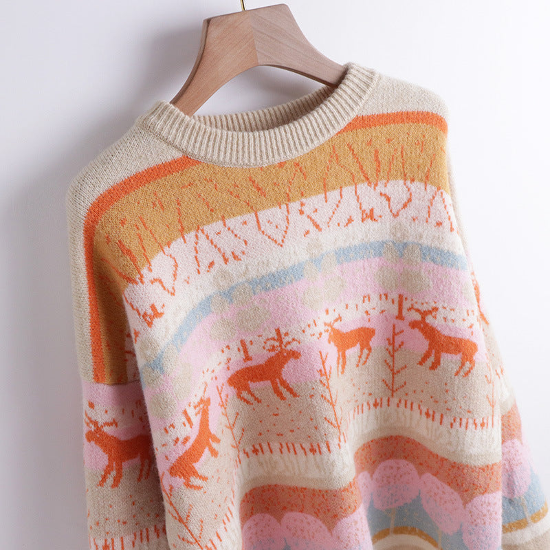 Kawaii Fashion Sweater Fawn Whisper Chiffon Sweater Delight