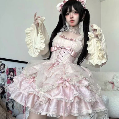 Kawaii Fashion Lolita Dress Whispers of the Midnight Train Ensemble