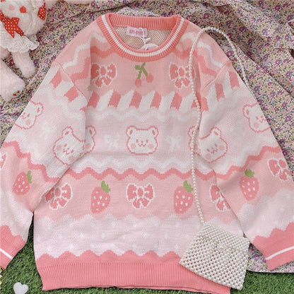 Kawaii Fashion Sweater Cotton Candy Dreamscape Sweater