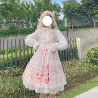 Meow Sauce Ice Cream Suspender Jsk Dress