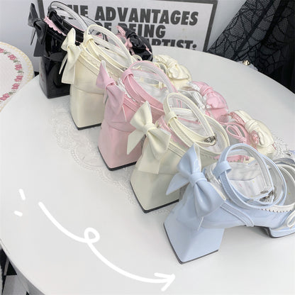 Kawaii Fashion Shoes Milk Cloud Ruffle Step Heels