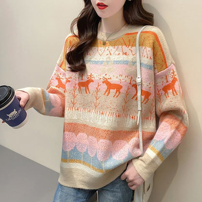 Kawaii Fashion Sweater Fawn Whisper Chiffon Sweater Delight