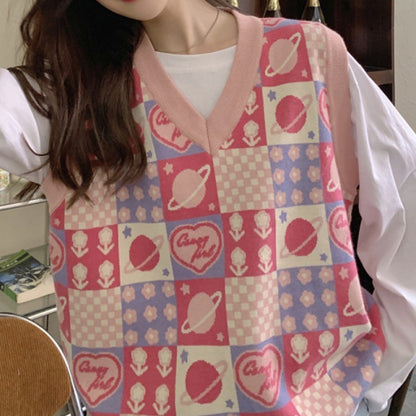 Kawaii Fashion Sweater Blossom Petal Whisper Vest