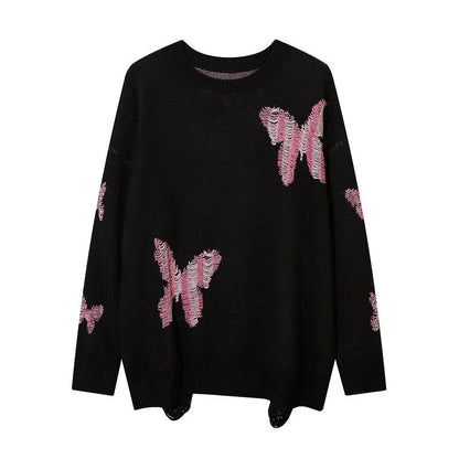 Kawaii Fashion Sweater Whispering Jacquard Blossom Sweater