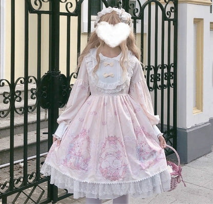 Kawaii Fashion Lolita Dress Whimsical Bow Blossom Dream Dress