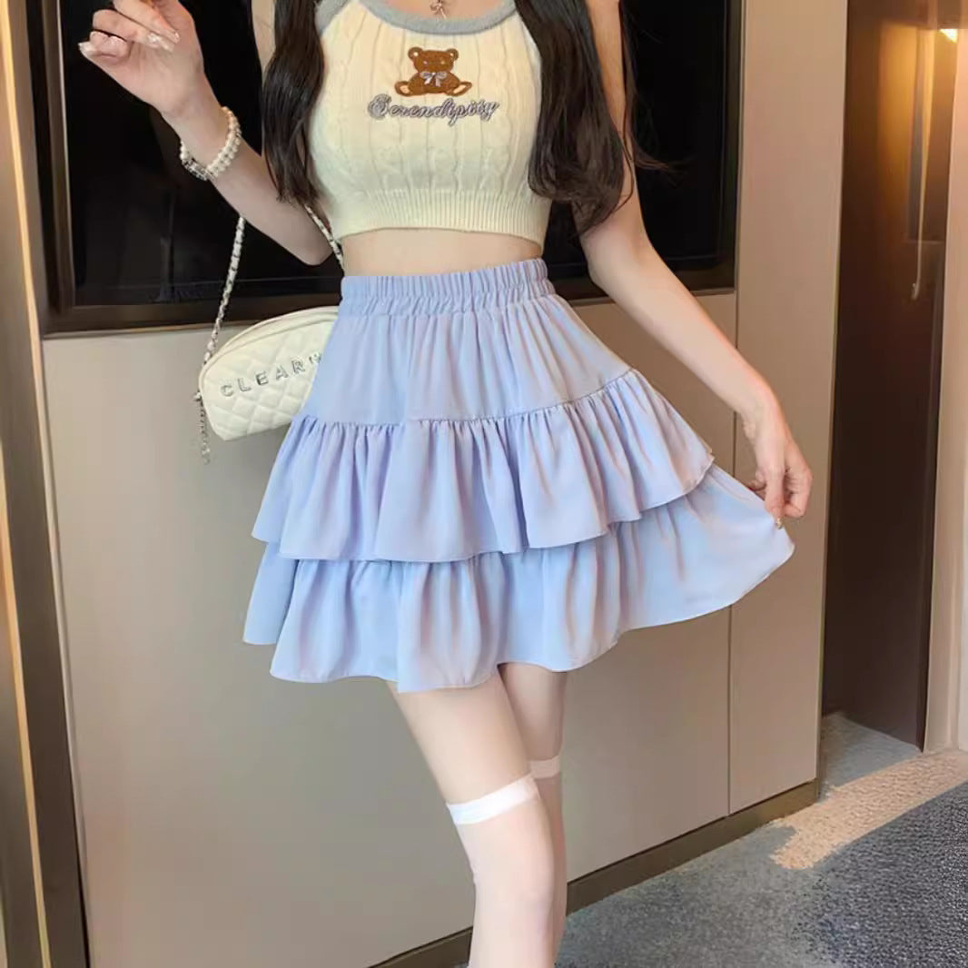 Kawaii Fashion Skirt Whimsical Inkblot Charm Skirt