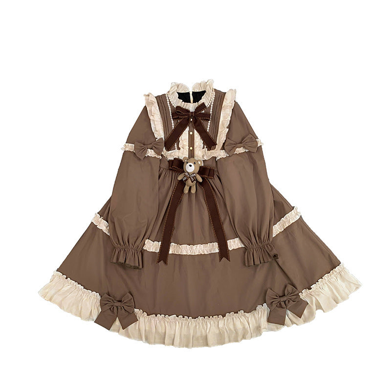 Kawaii Fashion Lolita Dress Caramel Blossom Chiffon Delight Dress