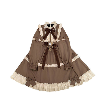 Kawaii Fashion Lolita Dress Caramel Blossom Chiffon Delight Dress