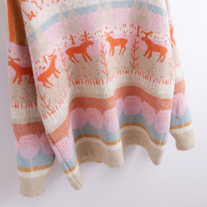 Kawaii Fashion Sweater Fawn Whisper Chiffon Sweater Delight
