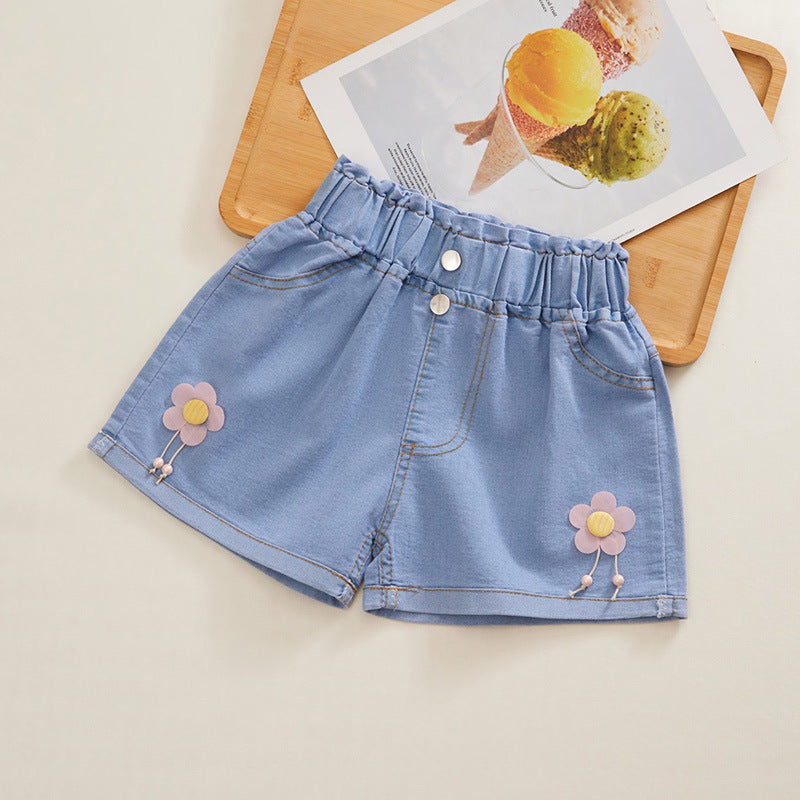 Kawaii Fashion Shorts Whimsical Wonderland High Waist Denim Shorts