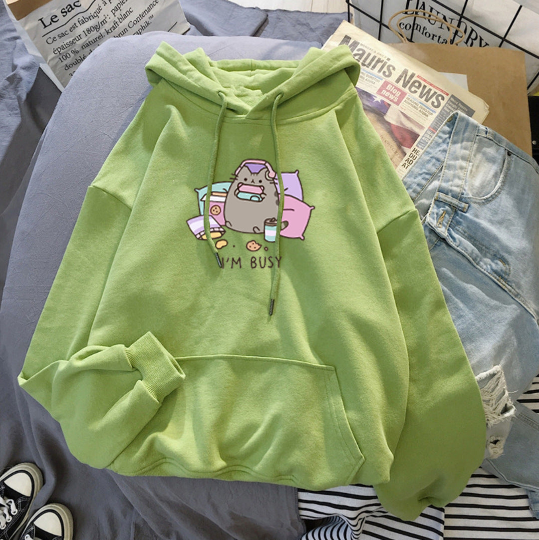 Kawaii Fashion Hoodie Whiskered Whimsy Cozy Hoodie