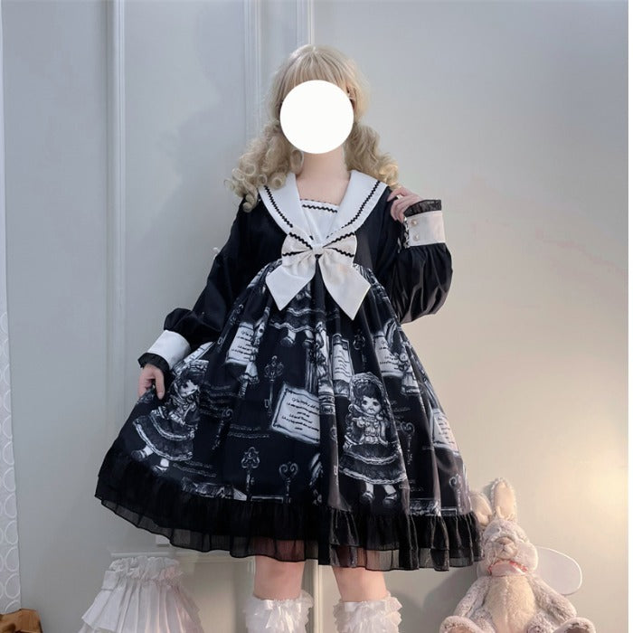 Kawaii Fashion Goth Dress Midnight Velvet Enchantment Dress