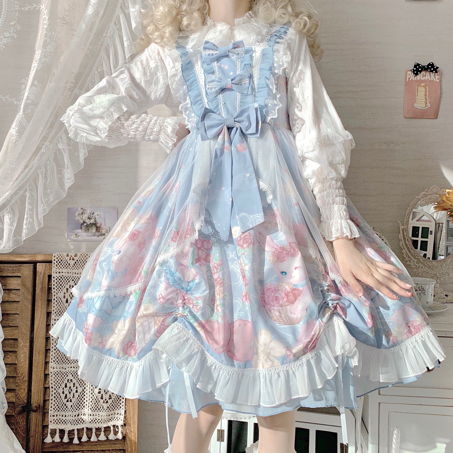Kawaii Fashion Lolita Dress Whimsical Cherry Blossom Dreamer Dress