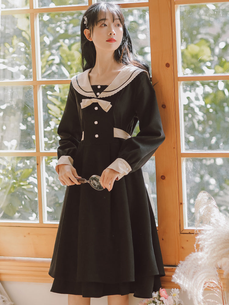 Kawaii Fashion Punk Dress Velvet Cherry Blossom Dream Dress