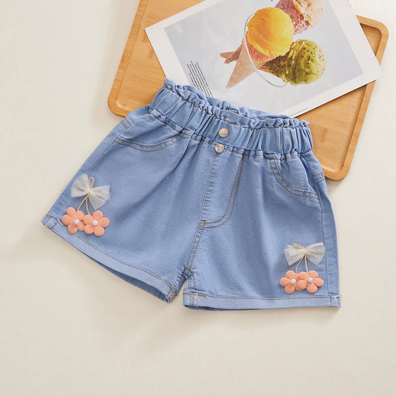 Kawaii Fashion Shorts Whimsical Wonderland High Waist Denim Shorts