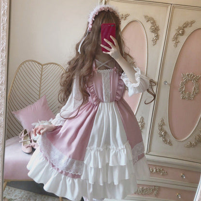 Kawaii Fashion Lolita Dress Whipped Cream Ruffle Dream A-Line Skirt