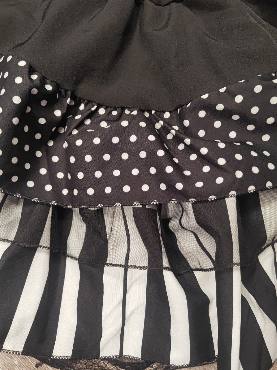 Kawaii Fashion Skirt Crescendo of Midnight Chiffon Pettiskirt