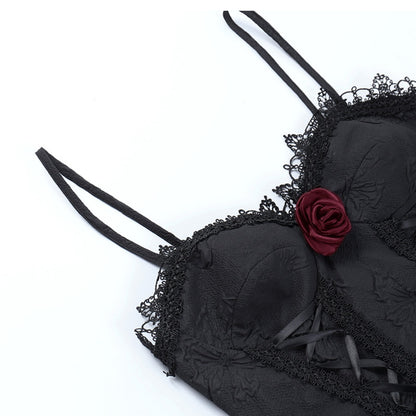 Kawaii Fashion Goth Dress Midnight Velvet Whispers Suspenders Dress