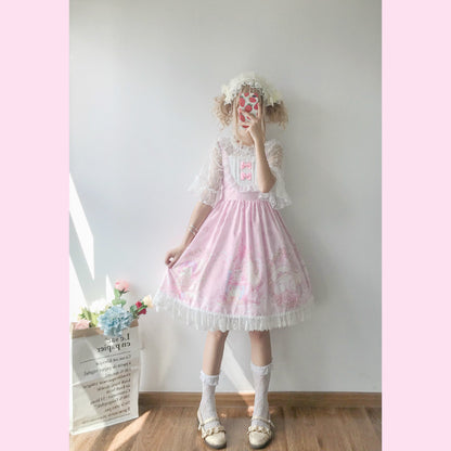 Kawaii Fashion Lolita Dress Whispers of Blossom Chiffon Daybreak Reverie