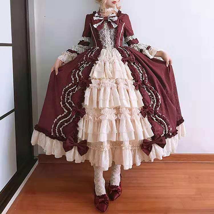 Kawaii Fashion Lolita Dress Whispers of Velvet Rose Garden Dress