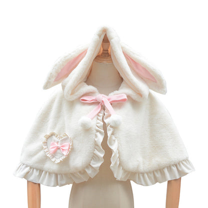 Kawaii Fashion Coat Milky Way Dream Cloak with Ruffled Bow Accents