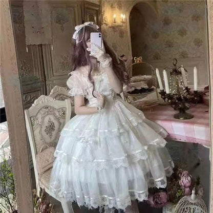 Kawaii Fashion Lolita Dress Blossom Dreamscape Ruffle Bow Dress