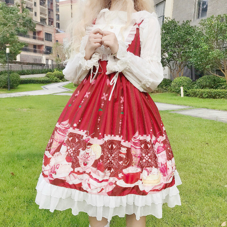 Meow Sauce Ice Cream Suspender Jsk Dress