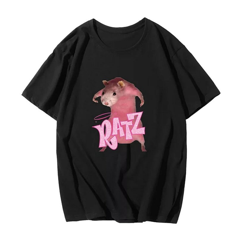 New Gothic Kawaii Print Short Sleeve T-shirt