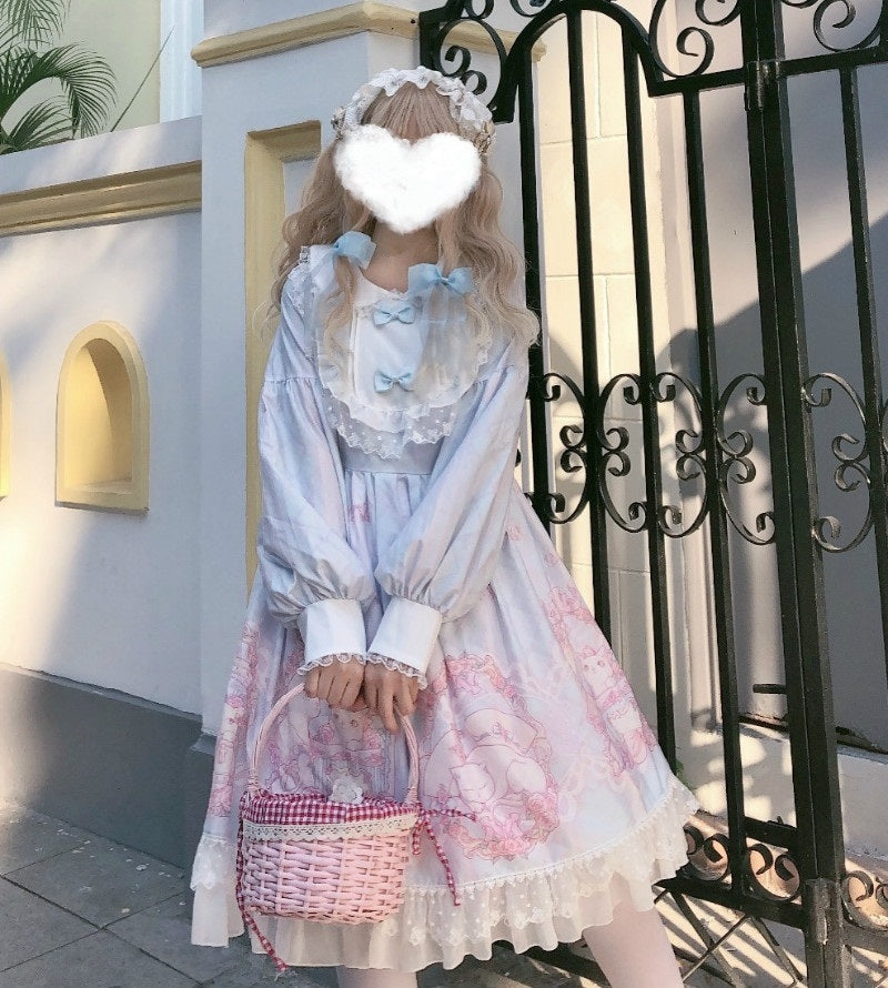 Kawaii Fashion Lolita Dress Whimsical Bow Blossom Dream Dress