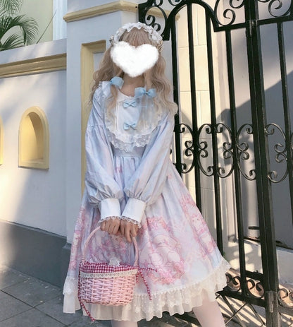 Kawaii Fashion Lolita Dress Whimsical Bow Blossom Dream Dress