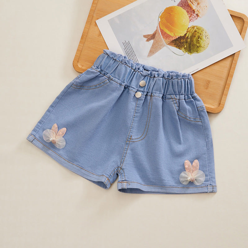 Kawaii Fashion Shorts Whimsical Wonderland High Waist Denim Shorts