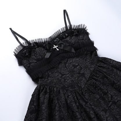 Kawaii Fashion Goth Dress Enchanted Midnight Lace Dream Dress