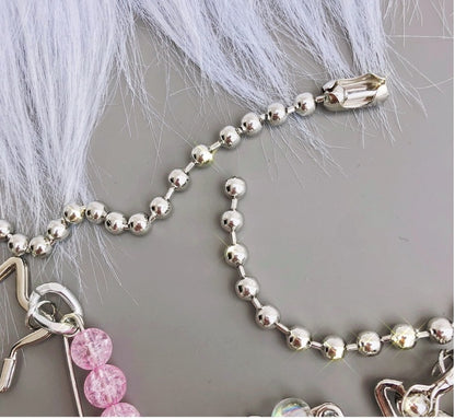 Kawaii fashion accessory whimsical heartstrings pendant necklace