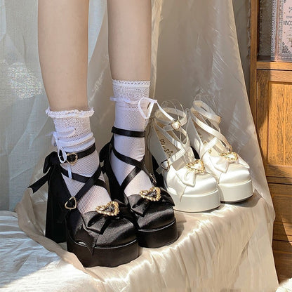 Kawaii Fashion Shoes Scarlet Midnight Charm Mary Janes