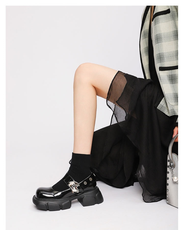 Kawaii Fashion Shoes Whimsical Velvet Buckle Mary Janes