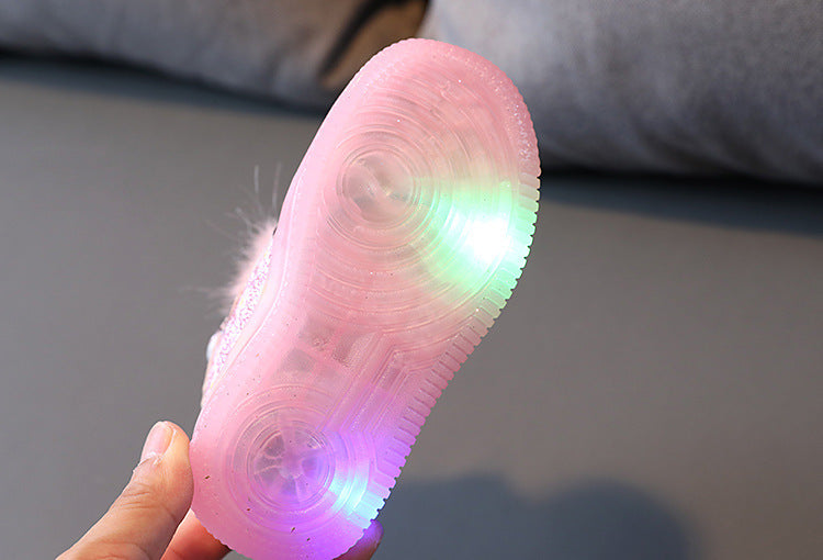 Kawaii Fashion Shoes Whimsical Glitter Blossom Velcro Sneakers