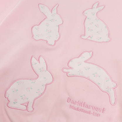 kawaii fashion creative Bunny Patch Embroidered Hoodie