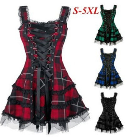 Kawaii Fashion Punk Dress Whimsical Berry Garden Cotton Dress