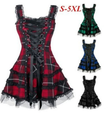 Kawaii Fashion Punk Dress Whimsical Berry Garden Cotton Dress