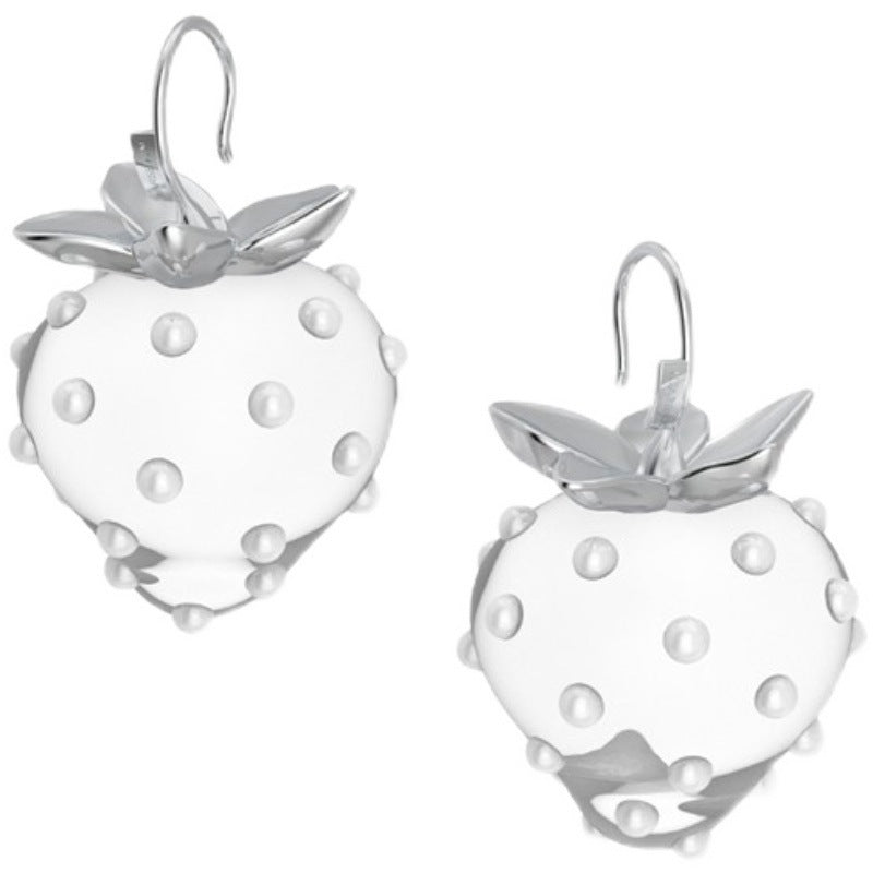 Kawaii fashion accessory whimsical Strawberry Dream Earring Pair
