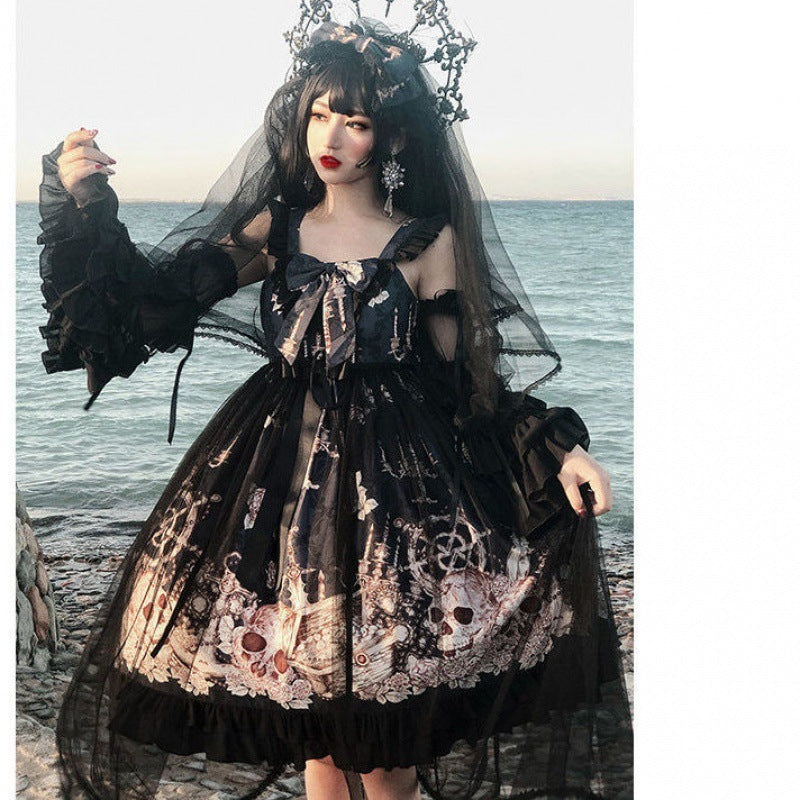 Beige Bowtied Whispers of Elegance Dress