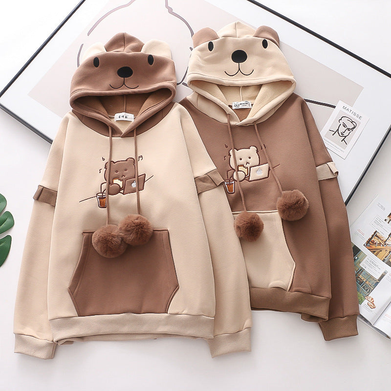 Kawaii Fashion Hoodie Cuddle Cloud Bear Knit Pullover