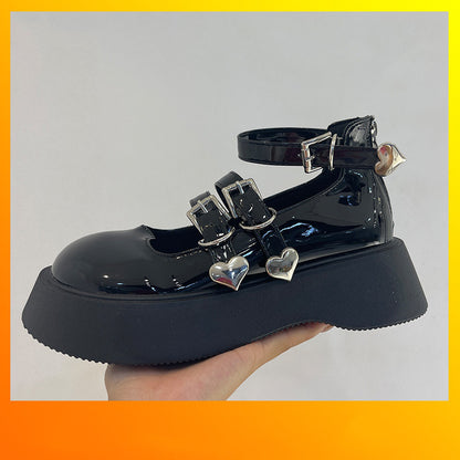 Kawaii Fashion Shoes  Midnight Blossom Vintage Heels