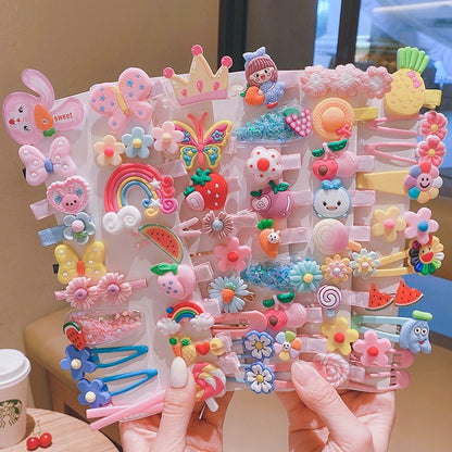 Kawaii Fashion Whimsical Blossom Bow Hair Accessory Ensemble