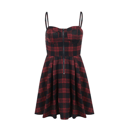 Kawaii Fashion Punk Dress Crimson Candy Dream Suspender Dress